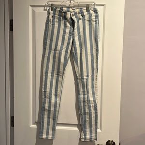 Hudson Jeans Krista Super Skinny - blue and whit stripe - 27